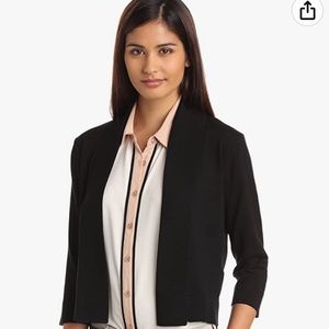 Calvin Klein Cardigan Black Silk Blend Open Front Oversized Women’s Small